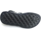 ZLUXURQ Mens leather sandals summer outdoor sports hiking beach leisure slippers