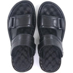 ZLUXURQ Mens leather sandals summer outdoor sports hiking beach leisure slippers