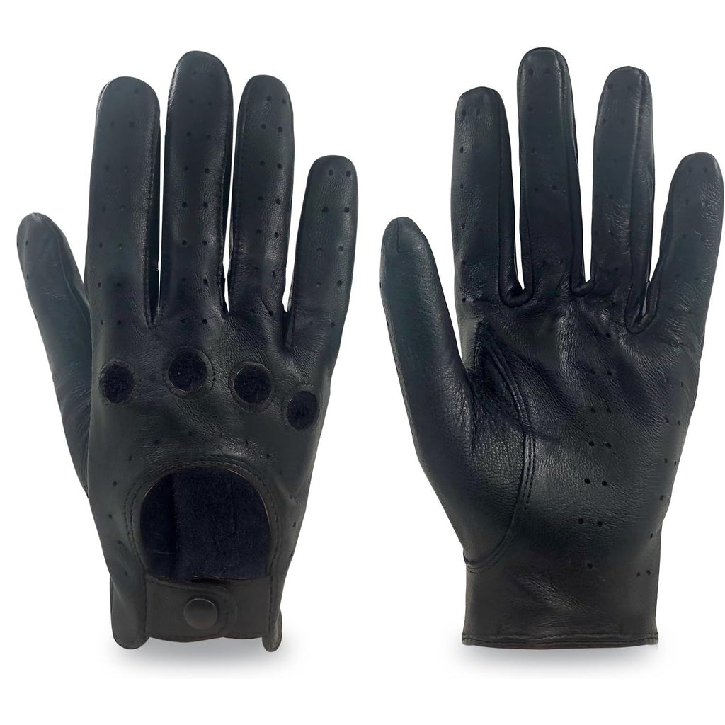 ZLUXURQ Womens Vintage TouchScreen Leather Driving Gloves Unlined -Soft And Thin Quality Italian Lambskin