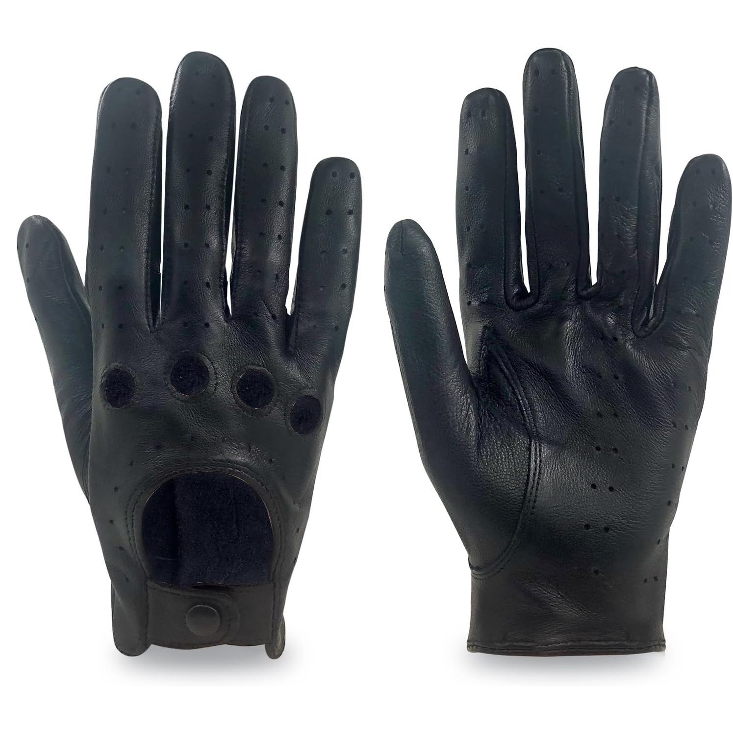 ZLUXURQ Womens Vintage TouchScreen Leather Driving Gloves Unlined -Soft And Thin Quality Italian Lambskin