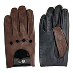 ZLUXURQ Mens Touchscreen Professional Leather Driving Gloves Unlined -Soft and Thin Italian Lambskin