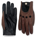 ZLUXURQ Mens Touchscreen Professional Leather Driving Gloves Unlined -Soft and Thin Italian Lambskin
