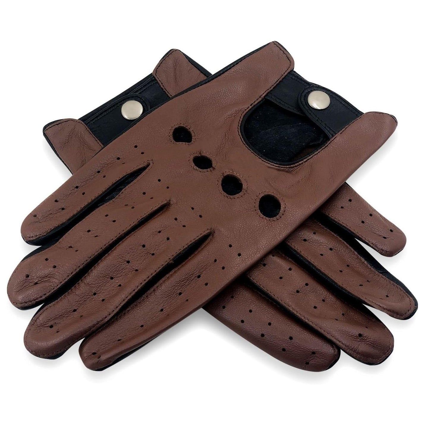 ZLUXURQ Mens Touchscreen Professional Leather Driving Gloves Unlined -Soft and Thin Italian Lambskin