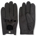 ZLUXURQ Mens Touchscreen Professional Leather Driving Gloves Unlined -Soft and Thin Italian Lambskin